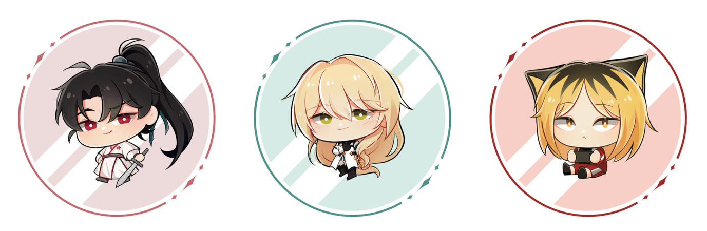 Chibi bite size buat test-print keychain w my friends!