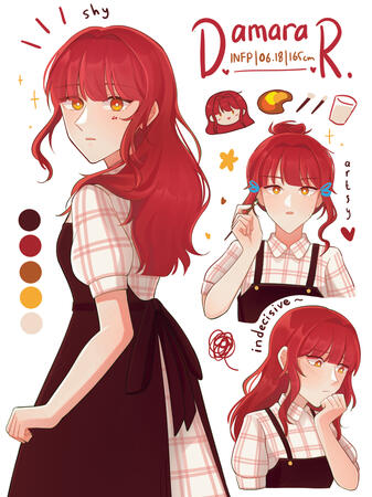 Finally another charsheet! Featuring Damara, Darrel's older sister